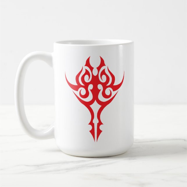 Caneca De Café Classic Ornamental Floral Border Elegant Design (Esquerda)