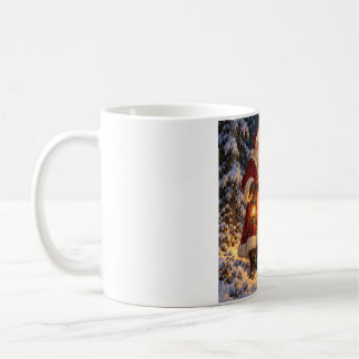 Caneca De Café Classic Santa with Majestic Reindeer