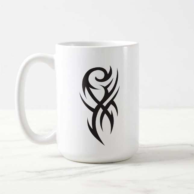 Caneca De Café Classic Tattoo Inspired Line Art Design (Esquerda)