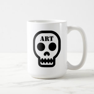 Caneca de Café Clássica Art Skull