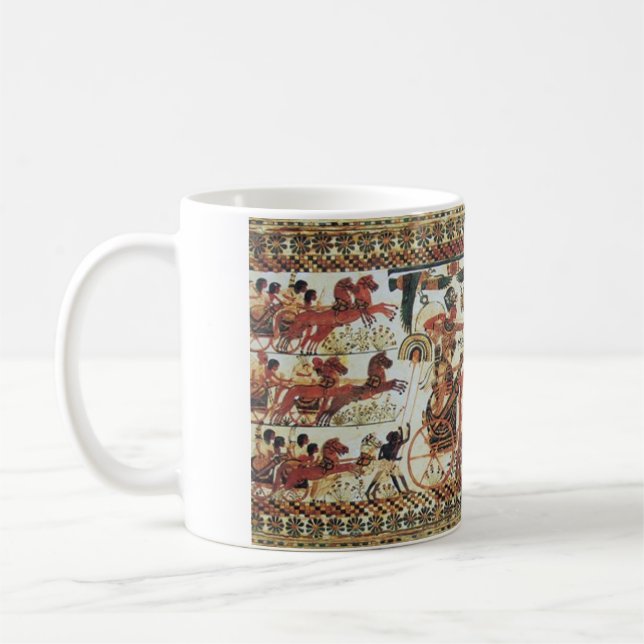 Caneca De Café Clássica Coffee Mug, 325 ml ~ Tutankhamun Em Batal (Esquerda)