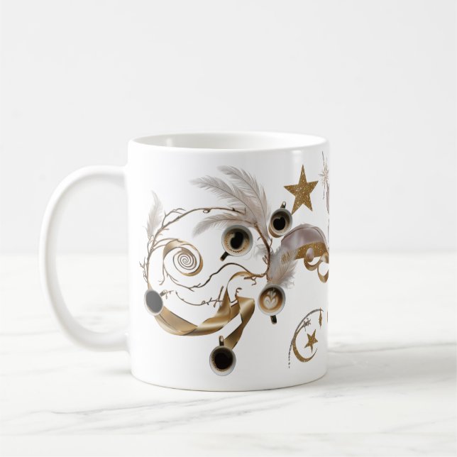 Caneca de Café Clássica com Arte de Redemoinho de  (Esquerda)