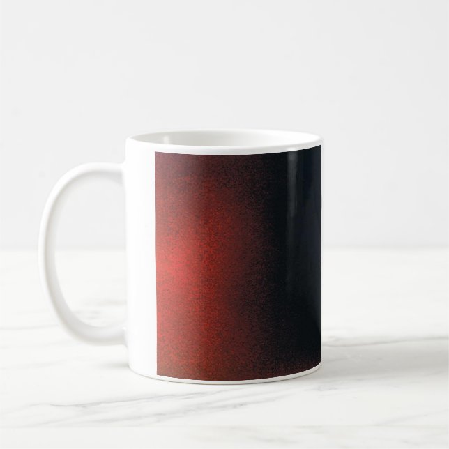 Caneca De Café Clássica com Design vermelho a preto (Esquerda)