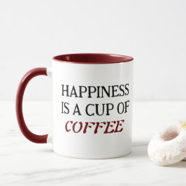 Caneca de Café Clássica de Duas Cores