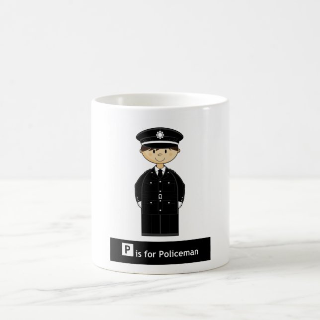 Caneca de café clássica do polícia (Centro)