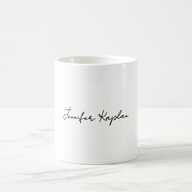 Caneca De Café Classical Black & White Minimalist Professional (Centro)