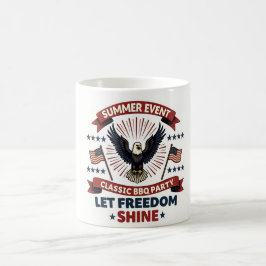 Caneca De Café Clássico 4 de julho Mug - Águia Retro
