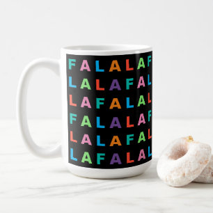 Caneca De Café Clássico Colorido FA LA LA LA da Temporada