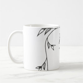 Caneca de Café Clássico com Monograma de Casamento