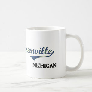 Caneca De Café Clássico da cidade de Greenville Michigan