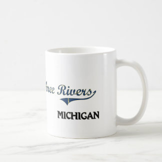 Caneca De Café Clássico da cidade de Michigan de três rios
