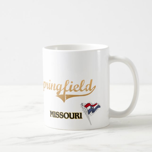 Caneca De Café Clássico da cidade de Springfield Missouri (Direita)