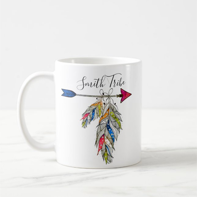 Caneca De Café Clássico da tribo familiar personalizado (Esquerda)