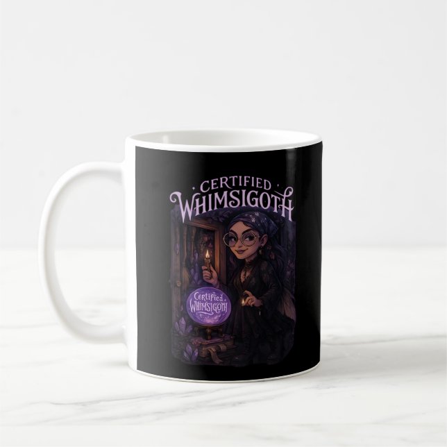 Caneca De Café Clássico de Armadilha de Bruxa de Whimsigoth Certi (Esquerda)