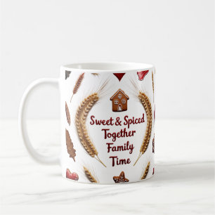 Caneca De Café Clássico de Natal em Família de Biscoito de Gengib
