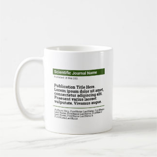Caneca De Café Clássico de Publicação Personalizado - Verde