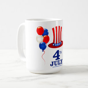 Caneca De Café Clássico do dia da Independência de 4 de julho do