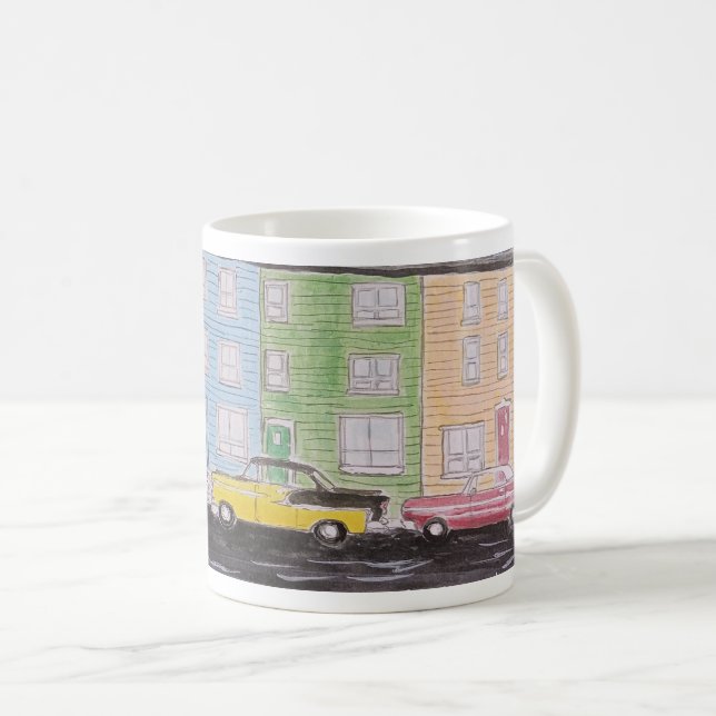 Caneca De Café clássico em johns de Rua de feijão-de-geleia na Te (Frente Esquerda)