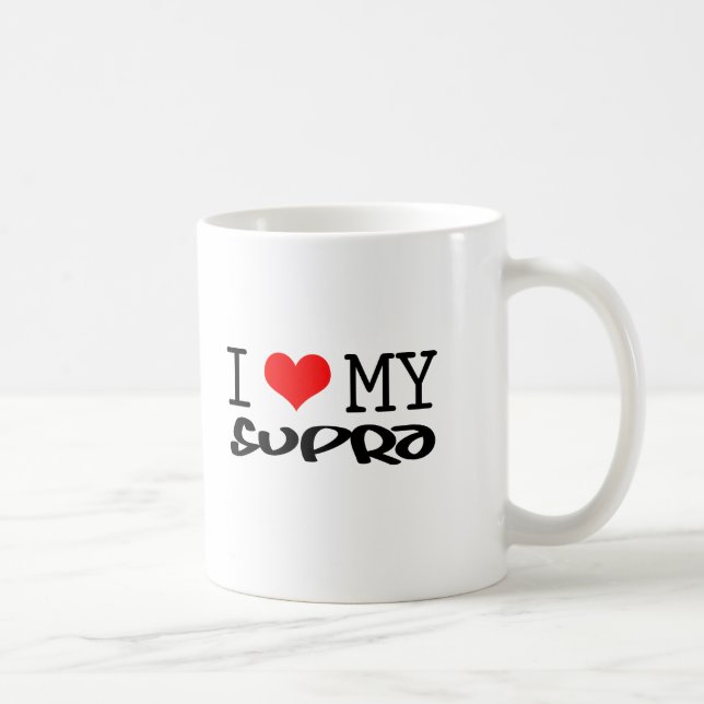 Caneca De Café Clássico "eu amo meu supra" design (Direita)