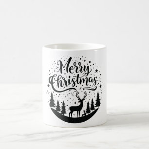 Caneca De Café Clássico, Feliz Vestido de Natal e Design de Árvor