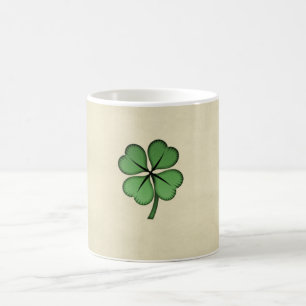 Caneca De Café Clássico irlandês Lucky Shamrock