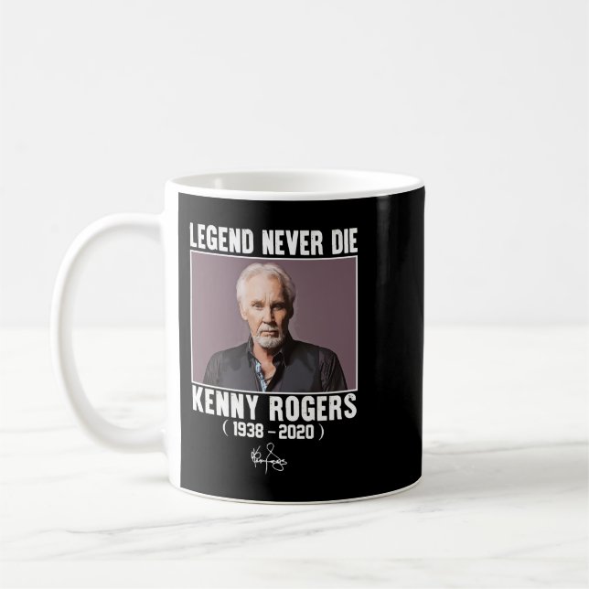 Caneca De Café Clássico Kenny Rogers Legend Nunca Morre (Esquerda)