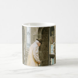 Caneca De Café Clássico - 'Livros Antigos'