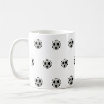 Clássico - Mug de padrão de bola de futebol