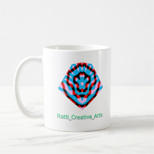 Caneca De Café Clássico Mug, texto "Ratti_Creative_Arts" design