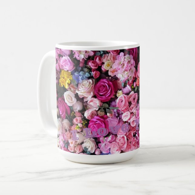 Caneca De Café Clássico Mugs de Amor (Frente Esquerda)