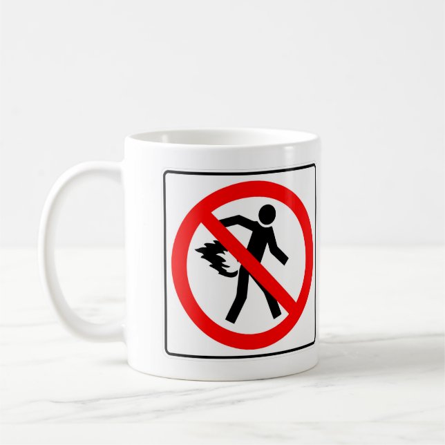 Caneca De Café Clássico Muito Divertido Sem Sinal de Imagem de Fa (Esquerda)