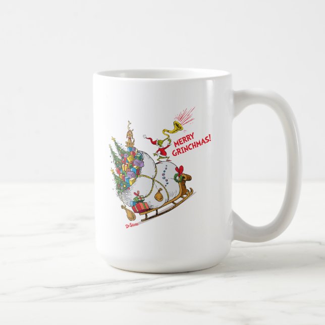 Caneca De Café Clássico O Grinch | Feliz Grinchmas! (Direita)