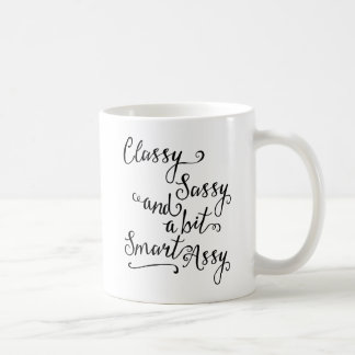 Caneca De Café Clássico Sassy E Um Pouco Inteligente Assy