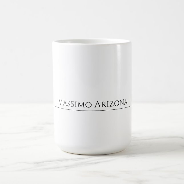 Caneca De Café Clássico Simples Elegante Preto e Branco Minimalis (Centro)