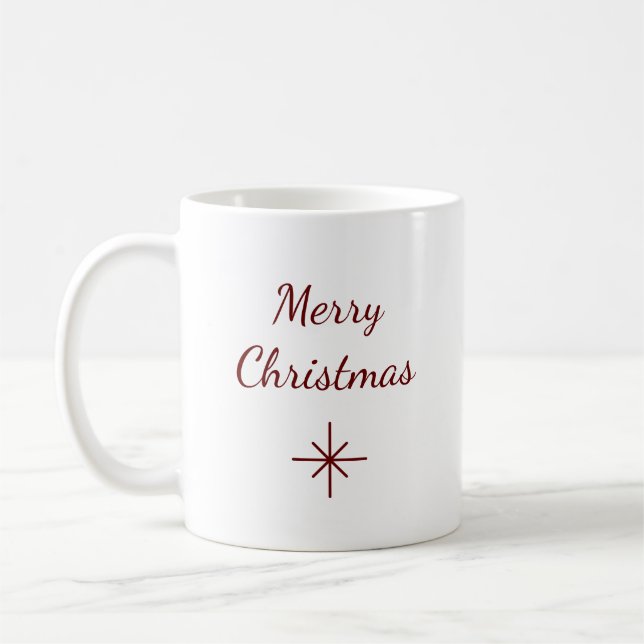 Caneca De Café Clássico Simples Feliz Natal (Esquerda)