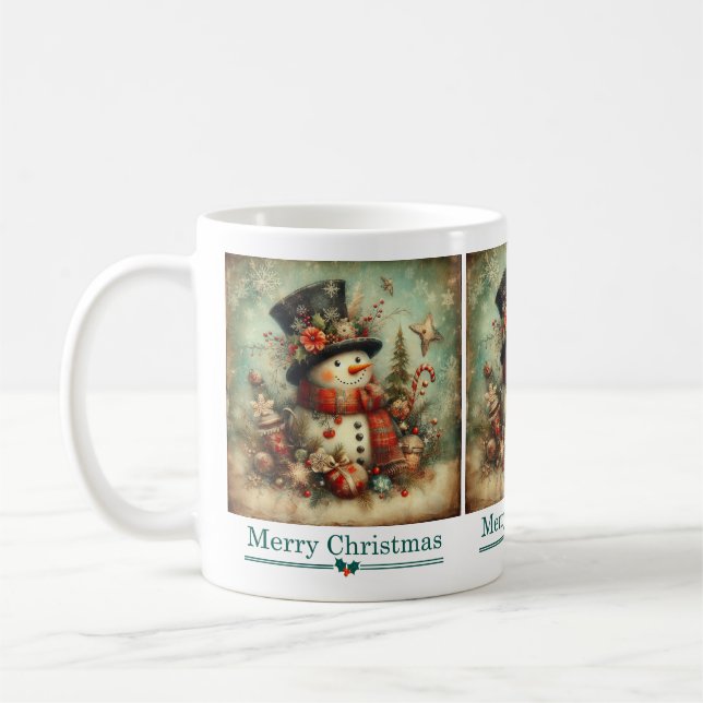 Caneca De Café Clássico Snowman Mug (Esquerda)