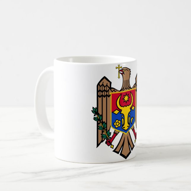 Caneca De Café Clássico turístico preto-presente especial da MOLD (Frente Esquerda)