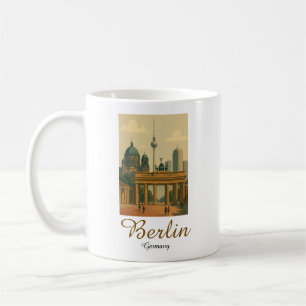 Caneca De Café Clássico Vintage Berlin Germany Landmark