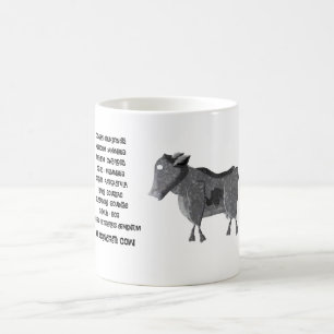 Caneca De Café Classificação científica para a vaca de concreto