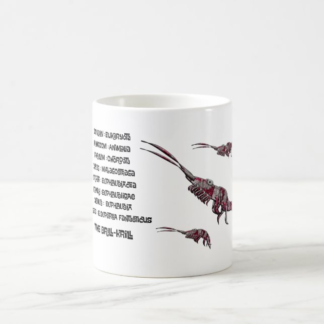 Caneca De Café Classificação científica para o krill brill  (Centro)
