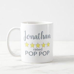 Caneca De Café Classificado com 5 estrelas Pop Pop