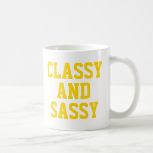 Caneca De Café Classy and Sassy mug   Cute Pink Humour Slogan Mug