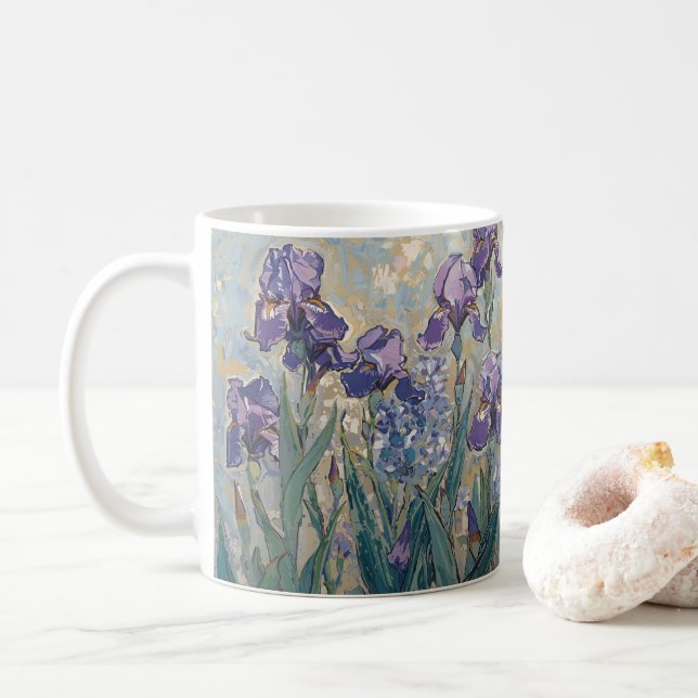 Caneca De Café Claude Monet - Íris Lilases / Iris Mauves (Com Donut)