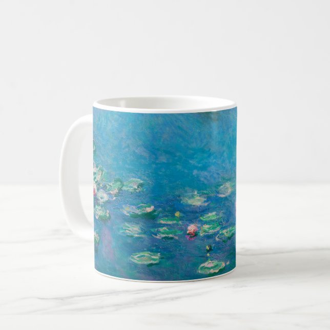 Caneca De Café Claude Monet. Lírios De Água. impressionismo franc (Frente Esquerda)