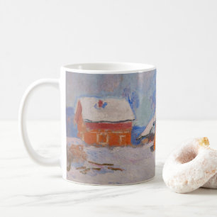 Caneca De Café Claude Monet - Noruega, Casas Vermelhas em Bjorneg