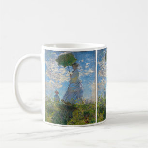Caneca De Café Claude Monet - O Passeio, Mulher com Guarda-Sol
