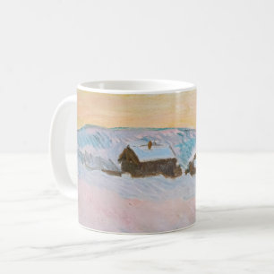 Caneca De Café Claude Monet - Paisagem Noruega, Casas Azuis