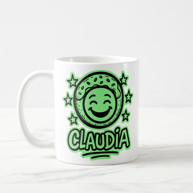 Caneca De Café Claudia Doodle Emoji 4 (Esquerda)