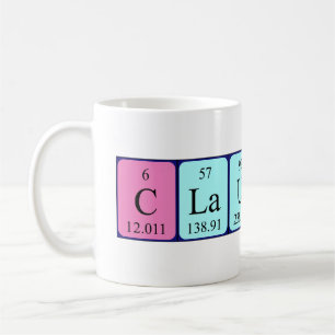 Caneca De Café Claudine periódica mesa name mug
