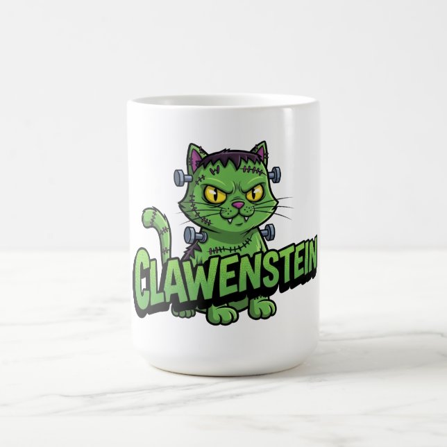 Caneca De Café Clawenstein Green Halloween Cat (Centro)